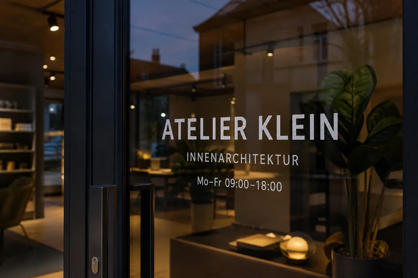 Geplottete Schaufensterbeschriftung auf Glas – CLXON24