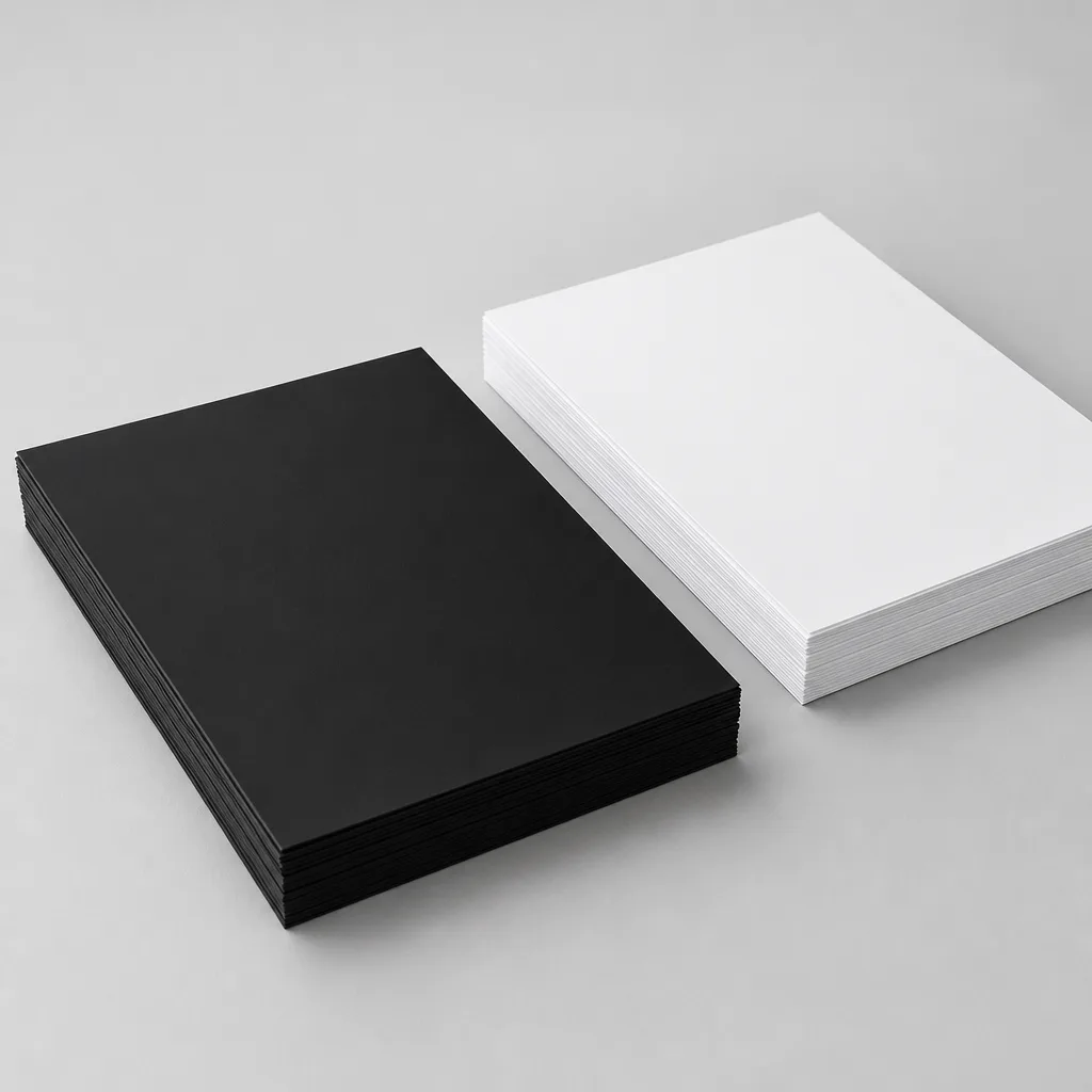 DIN-A4-Vinylfolie-Sets in Schwarz Matt und Weiß Matt zum Selbstplotten