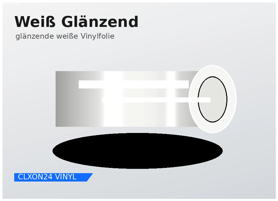 Weiß glänzende Vinylfolie Rolle