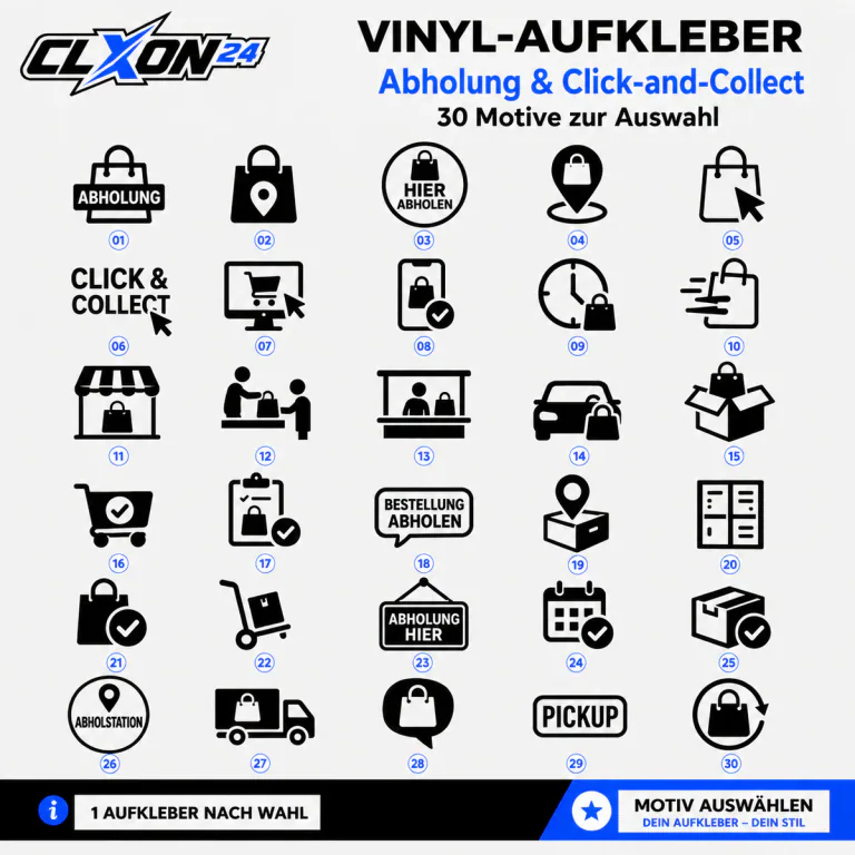 Abholung & Click-and-Collect Aufkleber