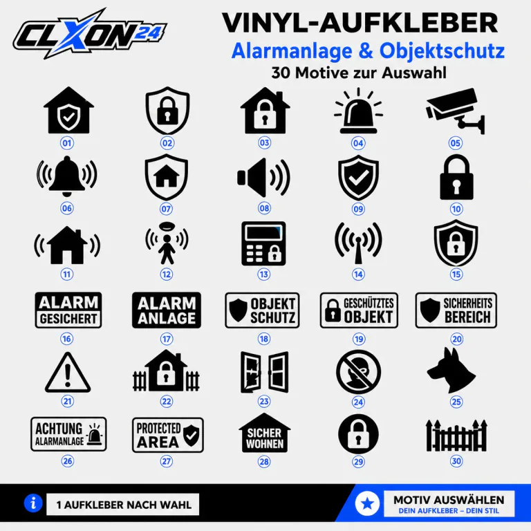 Alarmanlage Objektschutz Aufkleber