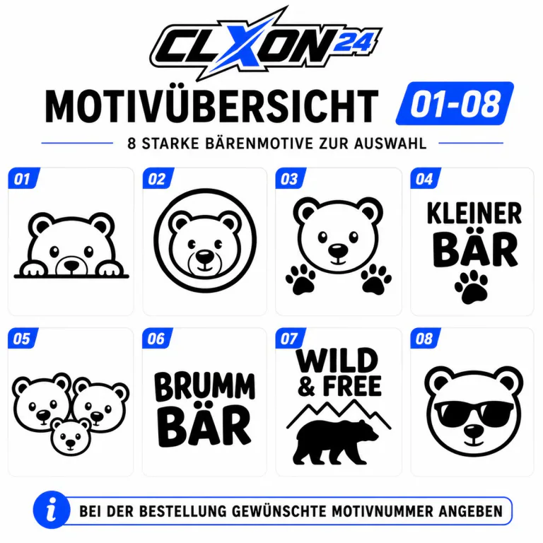 Bären Aufkleber – Motiv: Bärenkopf im Kreis