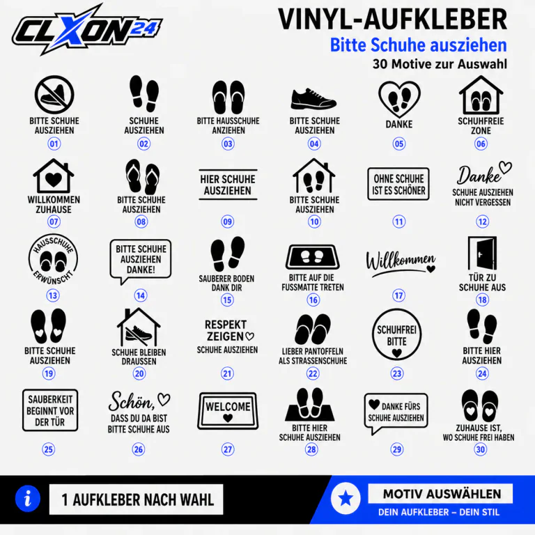 Bitte Schuhe ausziehen Aufkleber