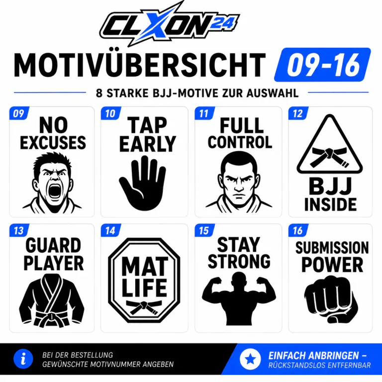 BJJ Aufkleber – Motiv: Kämpfer im Gi