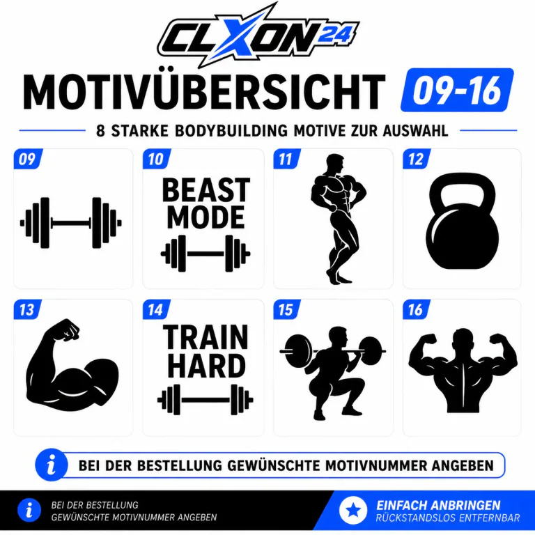 Bodybuildung Aufkleber – Motiv: Bodybuilder Seitenprofil