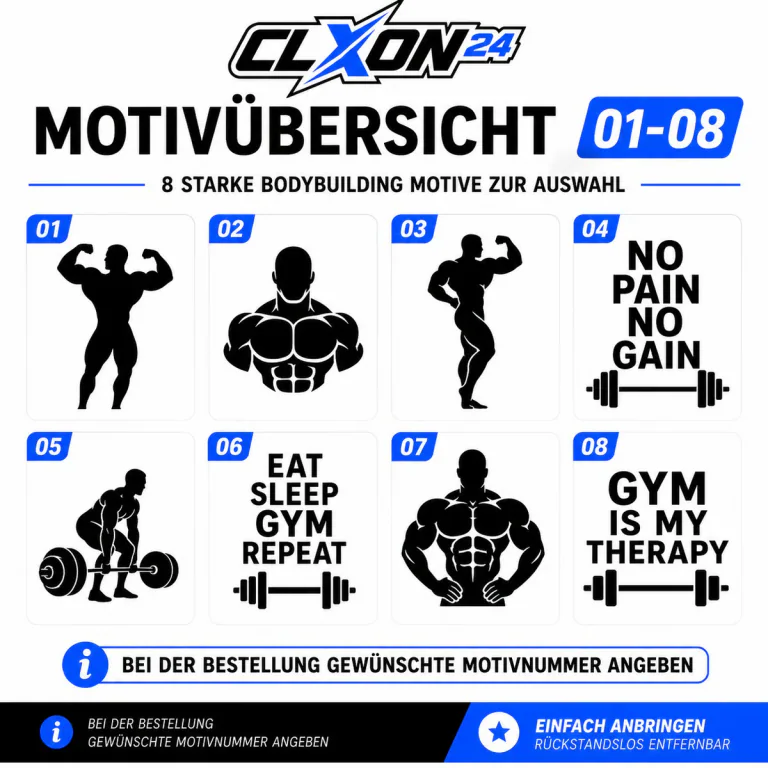 Bodybuildung Aufkleber – Motiv: Muskulöser Oberkörper