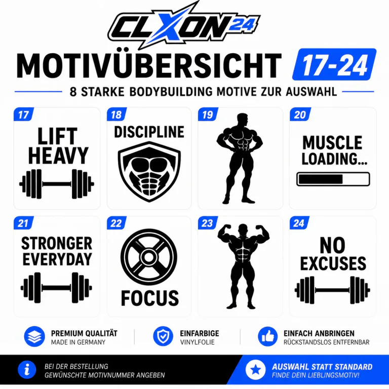 Bodybuildung Aufkleber – Motiv: NO PAIN NO GAIN