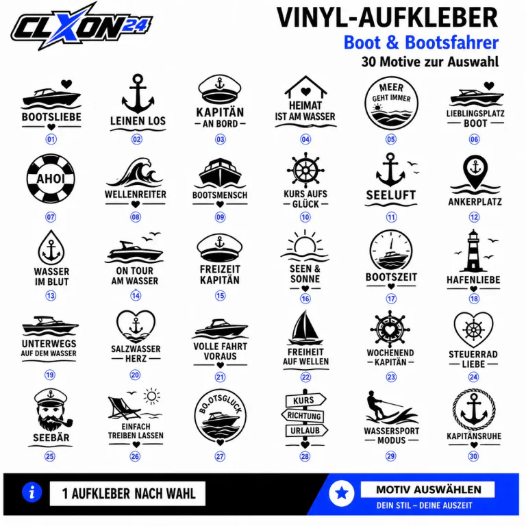 Boot & Bootsfahrer Aufkleber
