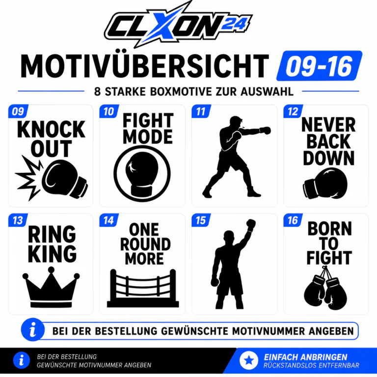 Boxen Aufkleber – Motiv: Boxer Silhouette