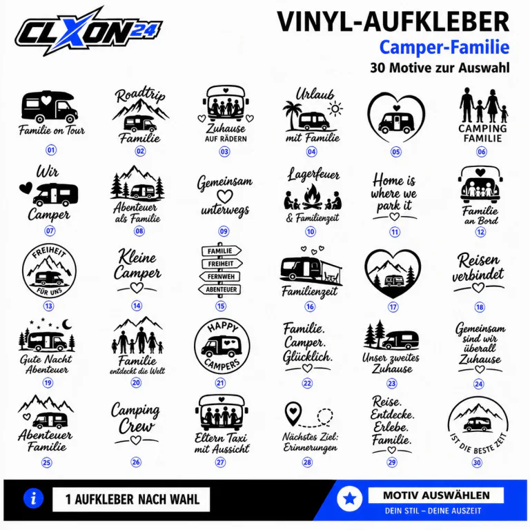 Camper-Familie Aufkleber