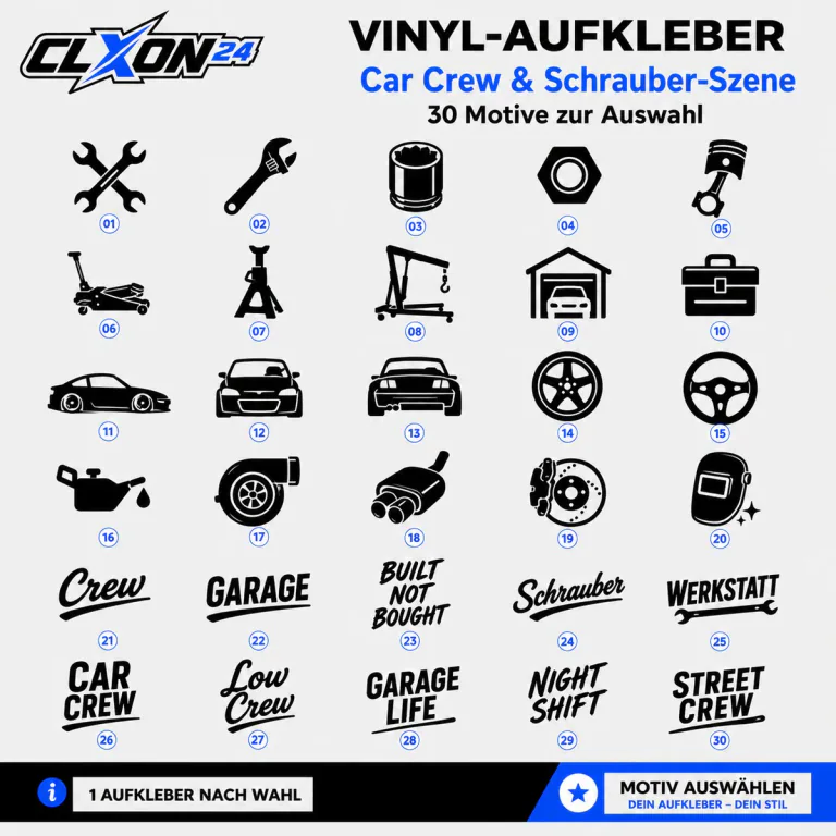 Car Crew Schrauber-Szene Aufkleber