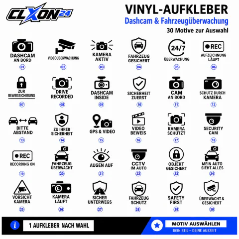 Dashcam & Fahrzeugüberwachung Aufkleber