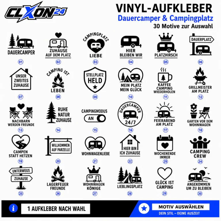 Dauercamper & Campingplatz Aufkleber