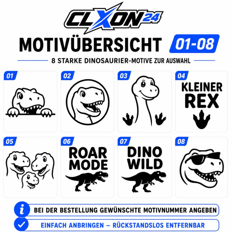 Dinosaurier Aufkleber – Motiv: Dinosaurierkopf im Kreis