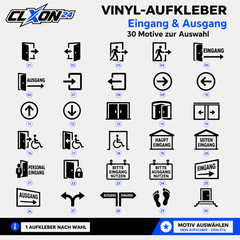 Eingang & Ausgang Aufkleber