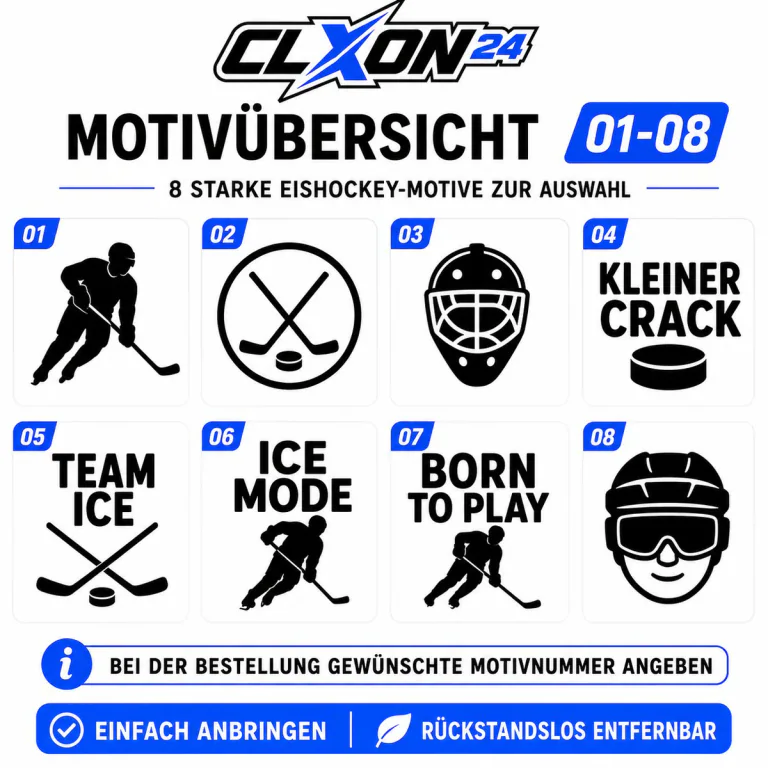 Eishockey Aufkleber – Motiv: Gekreuzte Schläger
