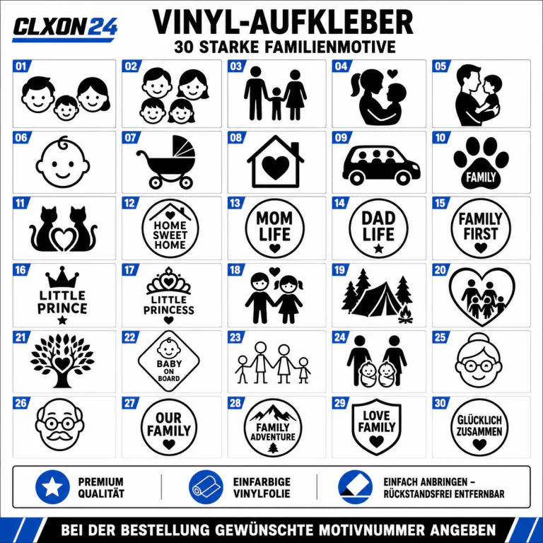 Familienaufkleber Aufkleber – Motiv: Familienköpfe