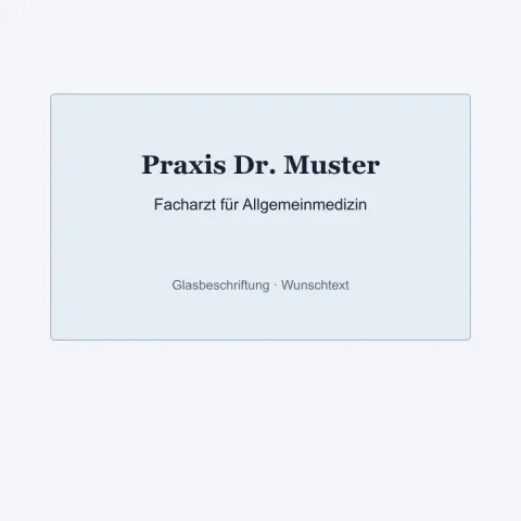 Fensterbeschriftung Gewerbe