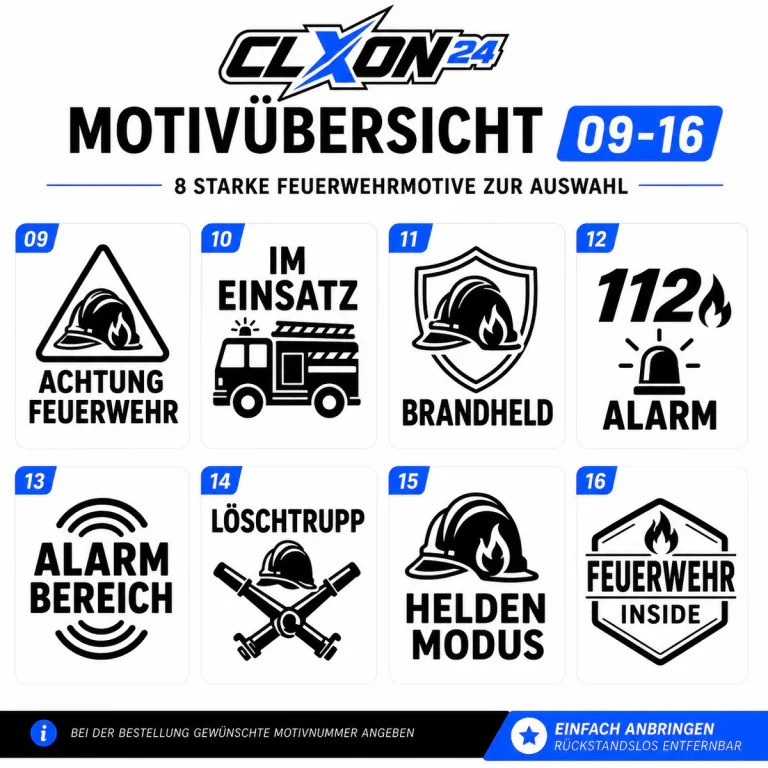 Feuerwehr Aufkleber – Motiv: Feuerwehrhelm im Kreis
