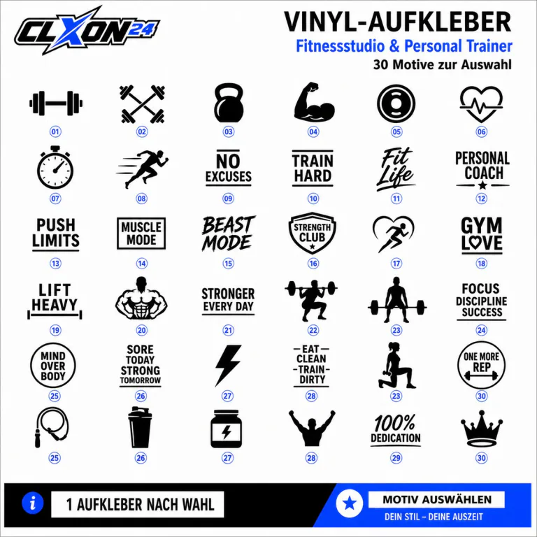 Fitnessstudio & Personal Trainer Aufkleber