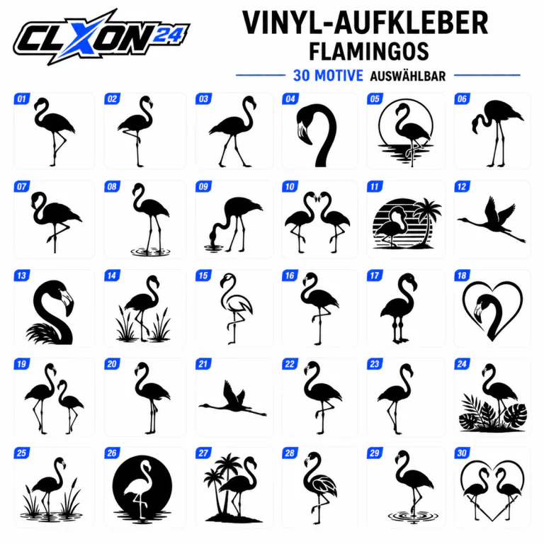 Flamingos Aufkleber – Motiv: Flamingo einbeinig