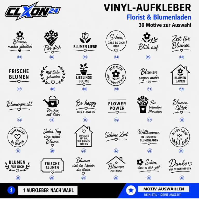 Florist & Blumenladen Aufkleber