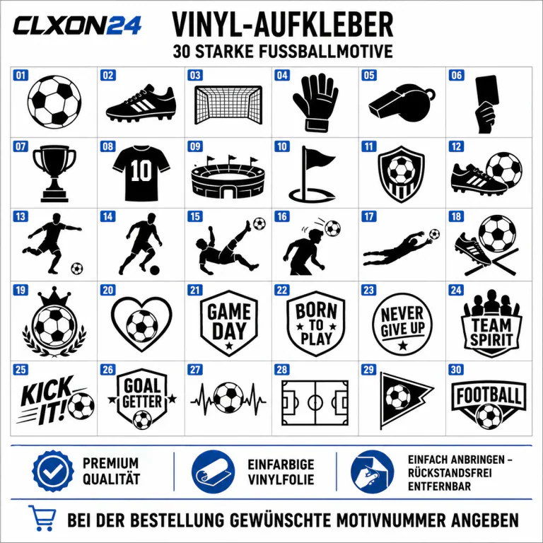 Fußball Aufkleber – Motiv: Fußball