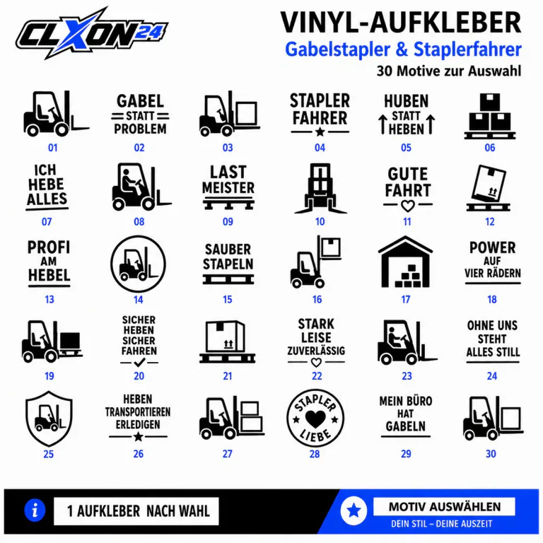 Gabelstapler & Staplerfahrer Aufkleber – Motiv: Gabelstapler