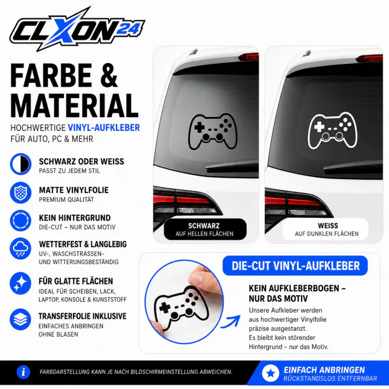 Gaming Aufkleber – Motiv: Controller mit Herz