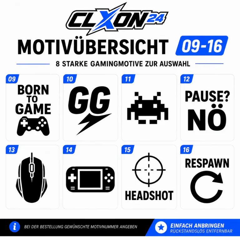 Gaming Aufkleber – Motiv: Gaming-Headset