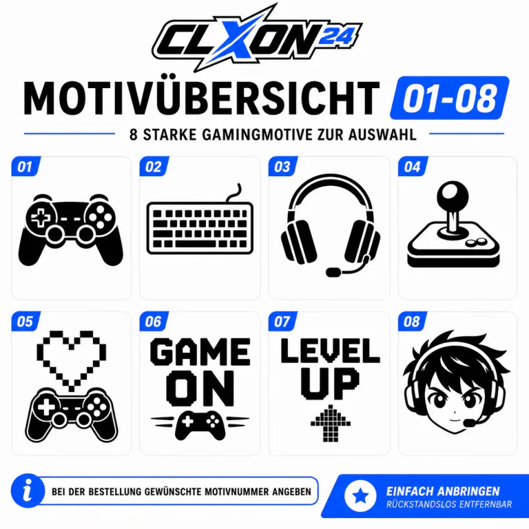 Gaming Aufkleber – Motiv: Tastatur
