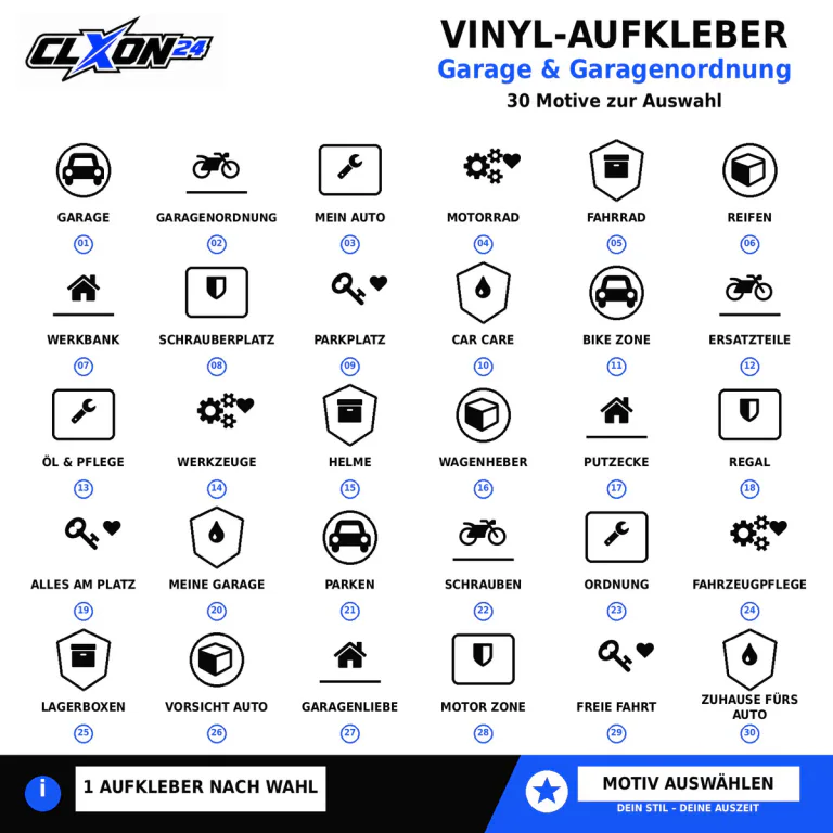 Garage & Garagenordnung Aufkleber