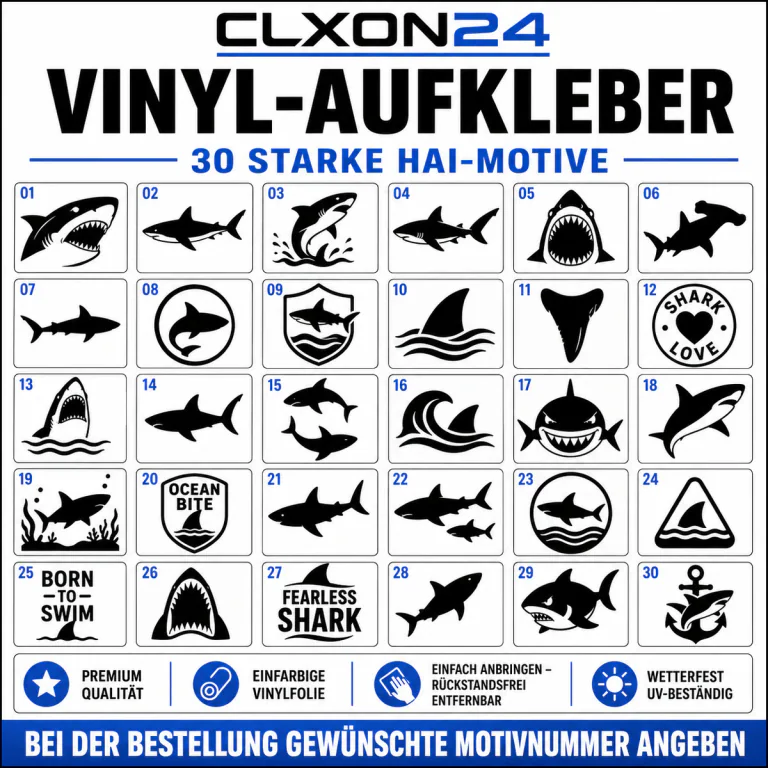 Haie Aufkleber – Motiv: Haikiefer