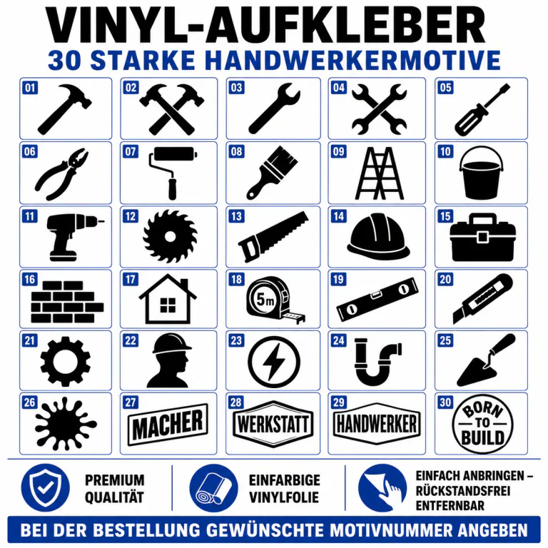 Handwerker Aufkleber – Motiv: Hammer