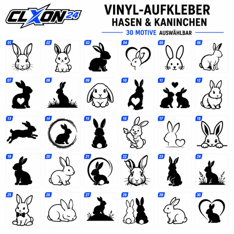 Hasen & Kaninchen Aufkleber – Motiv: Hasengesicht