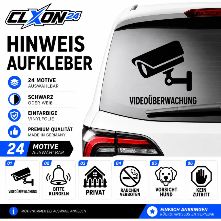 Hinweis Aufkleber – Motiv: VIDEOÜBERWACHUNG