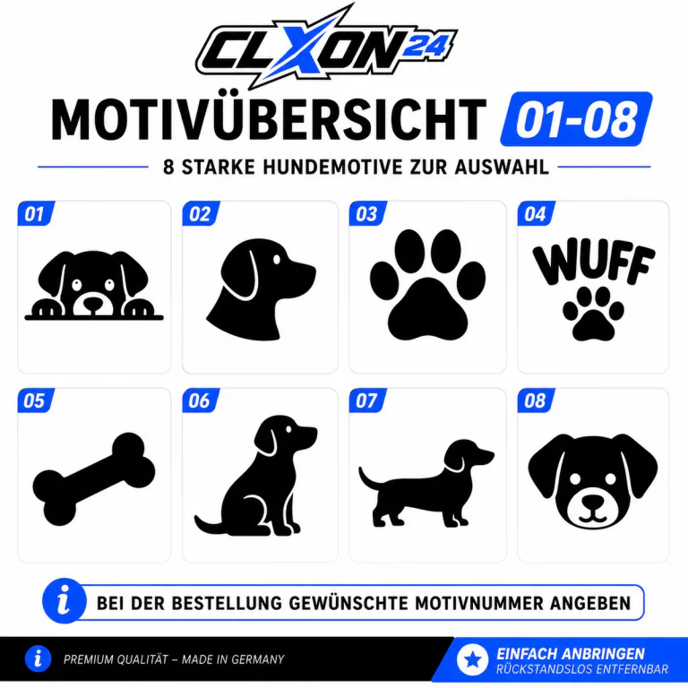 Hunde Aufkleber – Motiv: Hundekopf Profil