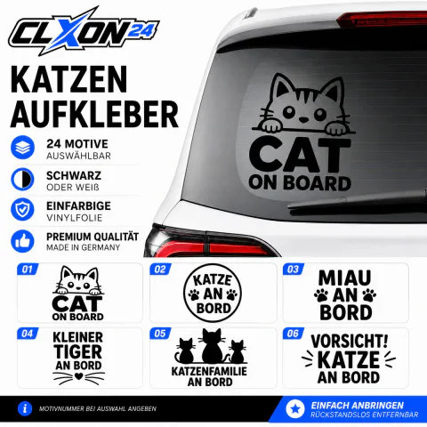 Katze on Board Aufkleber