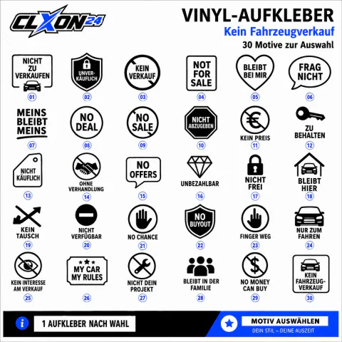 Kein Fahrzeugverkauf Aufkleber