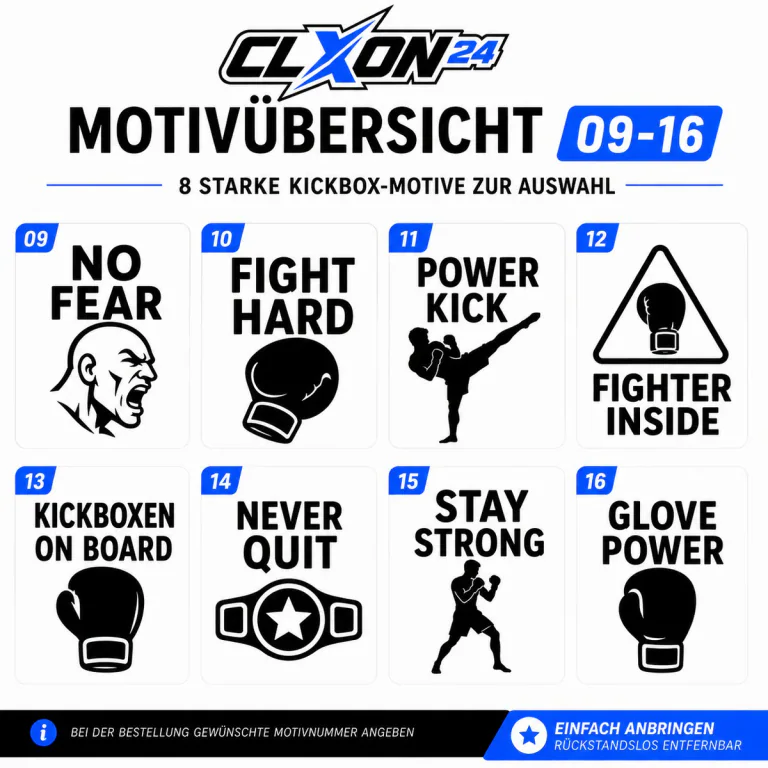 Kickboxen Aufkleber – Motiv: Kickboxer hoher Kick