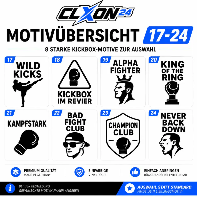 Kickboxen Aufkleber – Motiv: KLEINER KÄMPFER