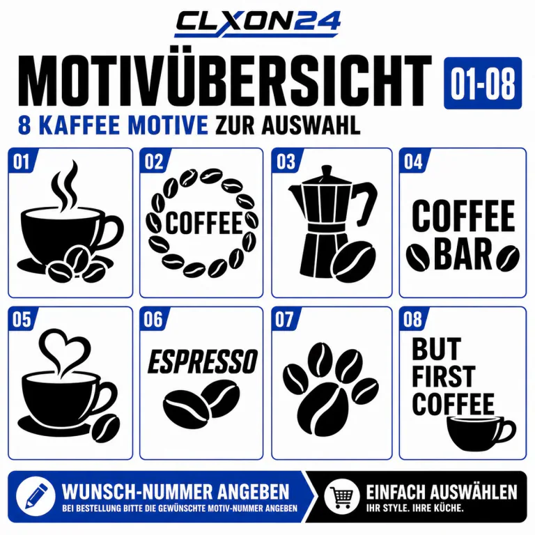 Küchenrückwand Kaffe Aufkleber – Motiv: COFFEE