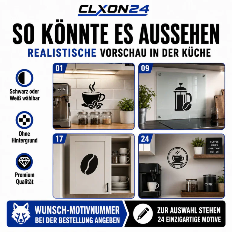 Küchenrückwand Kaffe Aufkleber – Motiv: Kaffeetasse mit Herz