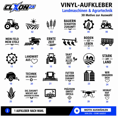 Landmaschinen & Agrartechnik Aufkleber