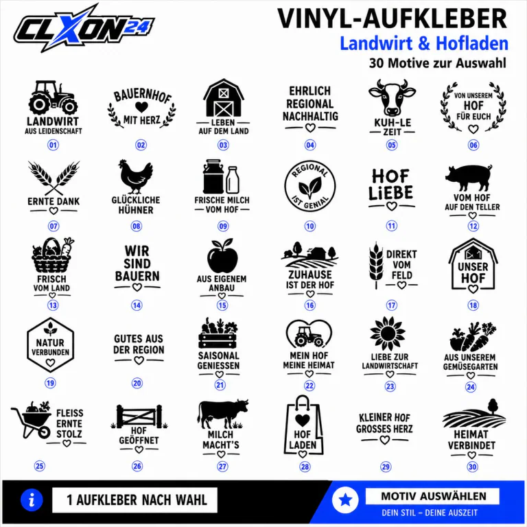 Landwirt & Hofladen Aufkleber