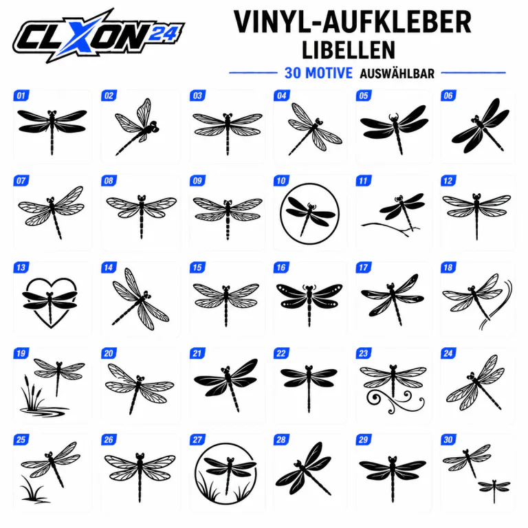 Libellen Aufkleber – Motiv: Libelle Draufsicht