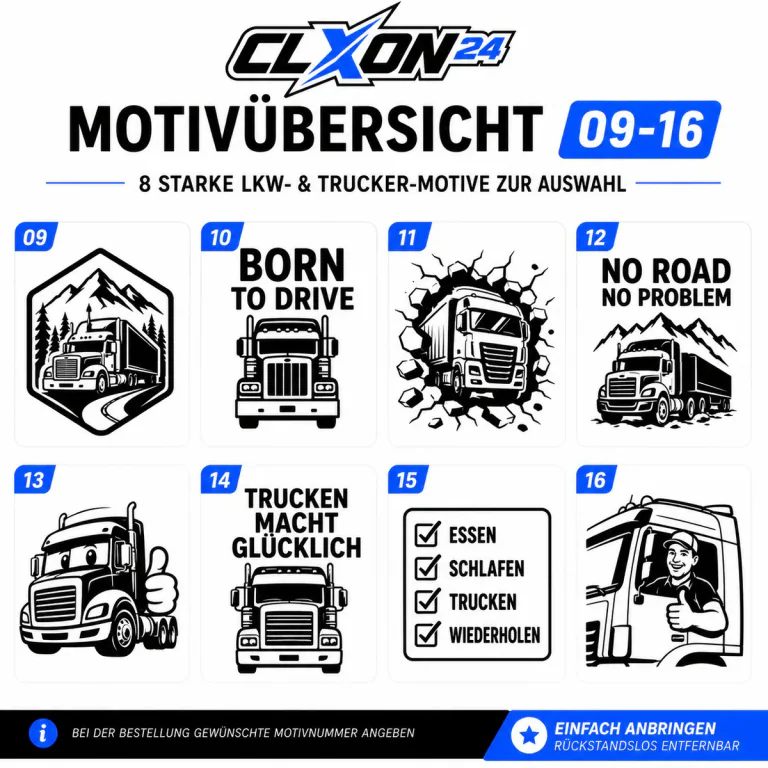 LKW & Trucker Aufkleber – Motiv: Fahrender LKW