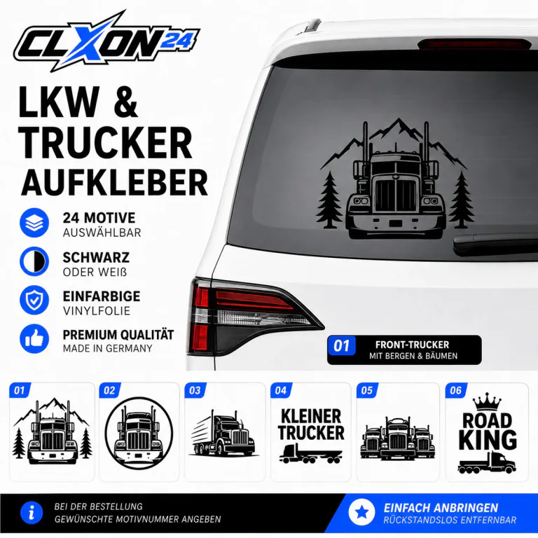 LKW & Trucker Aufkleber – Motiv: LKW vor Bergen