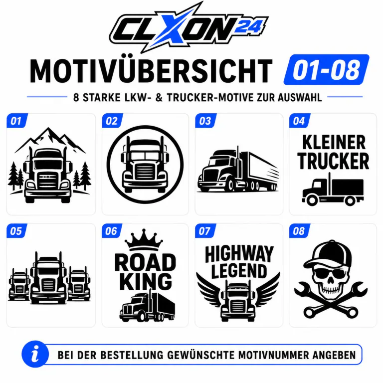 LKW & Trucker Aufkleber – Motiv: LKW im Kreis