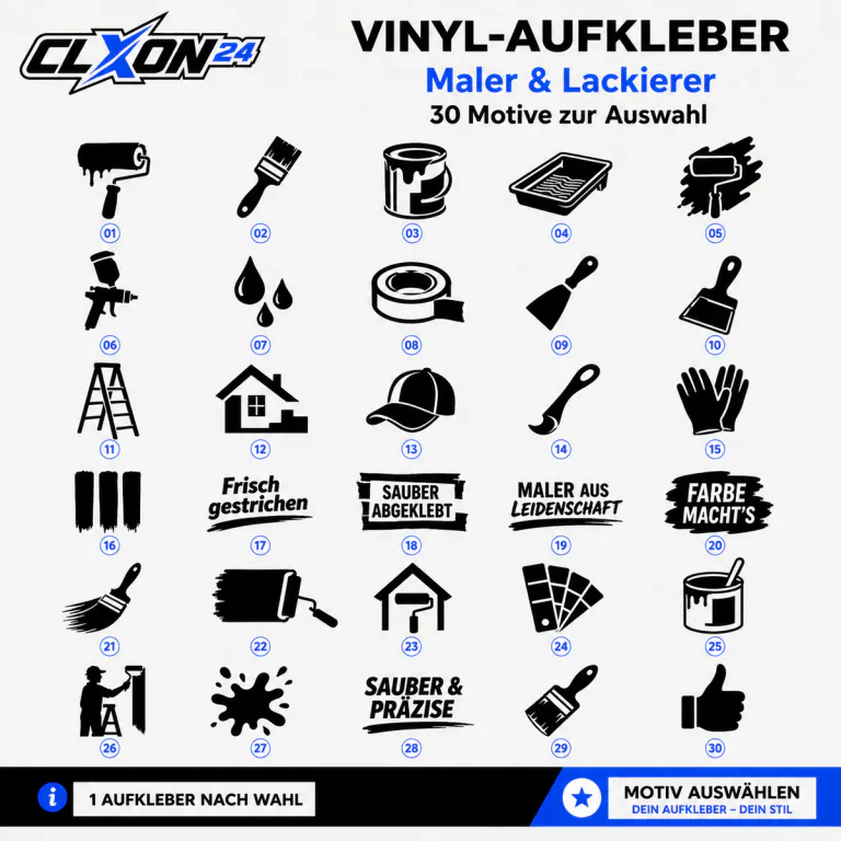 Maler & Lackierer Aufkleber – Motiv: Farbrolle